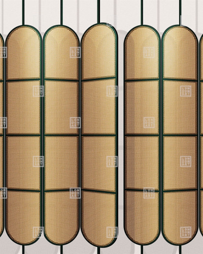 Tapet Intimite (alb) cu design modern si elegant, cu aspect finisat cu rafie.