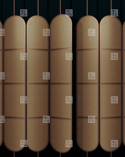 Wallpaper Intimite (negru) cu model de împletitură din lemn. Design modern și elegant pentru pereții tăi.