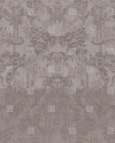 Tapet cu aspect vintage cu motive florale complexe și texturi delicate.