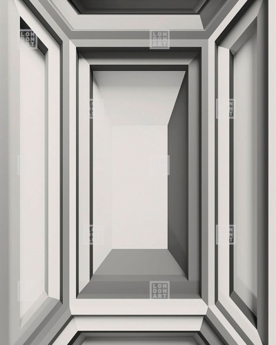Exclusive Wallpaper / Frame-It (gri), tapet cu design minimalist, tapet gri, tapet 3D, tapet modern, tapet elegant