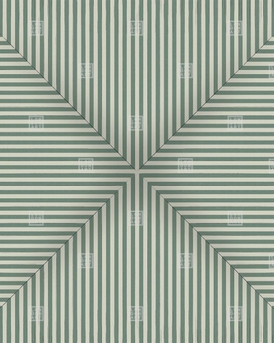 Wallpaper geometric cu dungi subtiri, de culoare verde deschis