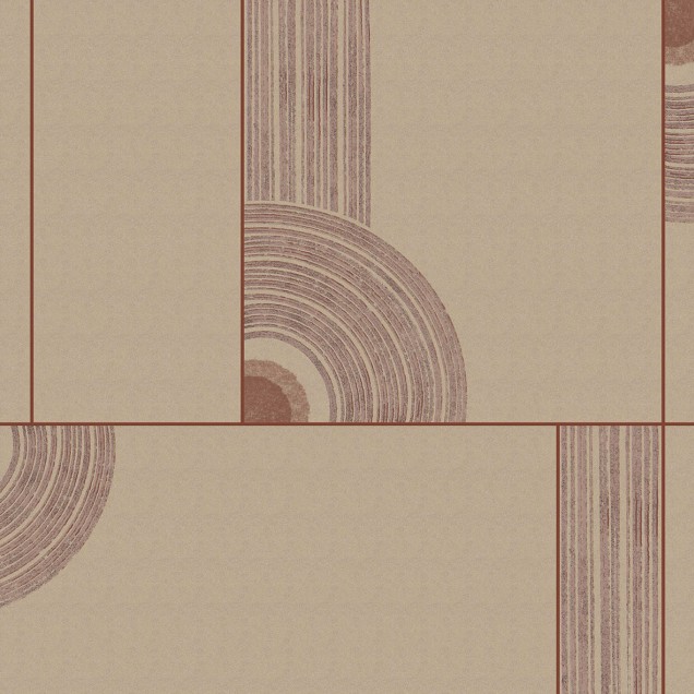 Wallpaper cu design modern, inspirat din arta japoneză, cu nuanțe neutre de bej și detalii fine. Perfect pentru a decora dormitorul.