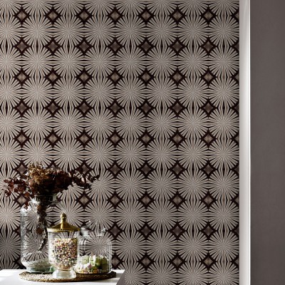 Wallpaper Daisy Deco (bej) cu model geometric si o nuanta de bej