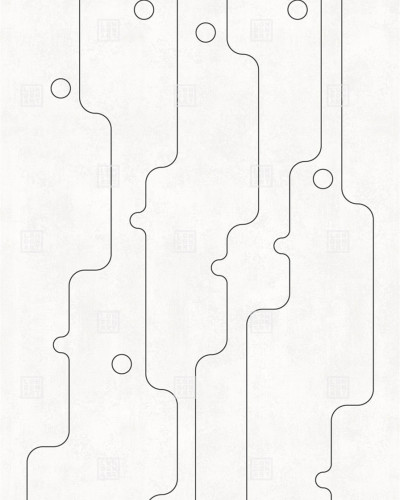 Wallpaper cu design minimalist, cu linii subtiri negre pe un fond alb