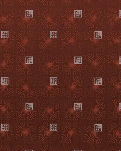 Wallpaper cu design geometric modern, raze de soare și culoare roșie