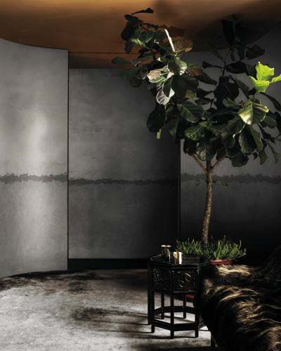 Tapet cu design minimalist, texturat, cu aspectul betonului, in nuanta de gri