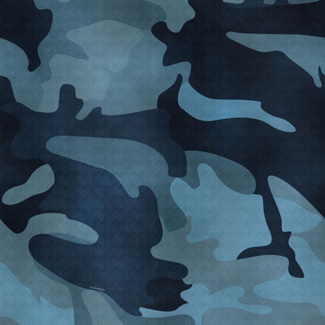 Tapet cu model camuflaj albastru.