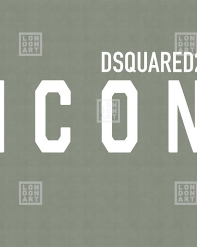 Tapet Icon verde, cu inscripția 