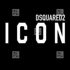Fototapet Dsquared2 / Icon (negru), personalizat, Londonart