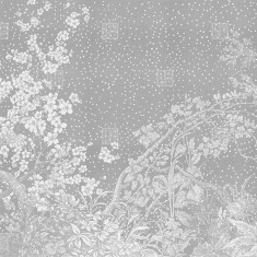 Fototapet Kimono Tale Books / Hiyoku (argintiu), personalizat, Londonart