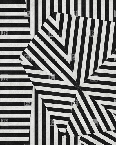 Tapet cu dungi negre și albe, cu design geometric