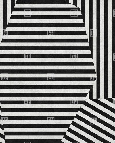 Tapet modern cu design geometric, benzi albe și negre, perfect pentru a adăuga o notă de eleganță și simplitate oricărei încăperi.
