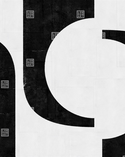 Tapet geometric alb-negru Giopagani / After All (alb-negru B) cu linii curate si design minimalist