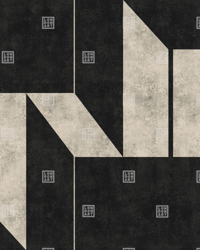 Tapet modern cu design geometric abstract, tonuri de gri și alb, efect de beton.