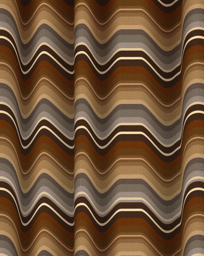 Tapet abstract ondulat cu tonuri de maro și gri, ideal pentru decorarea unui dormitor sau living.