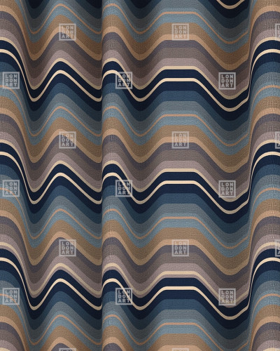 Wallpaper cu model geometric in nuante de albastru, bej si gri.