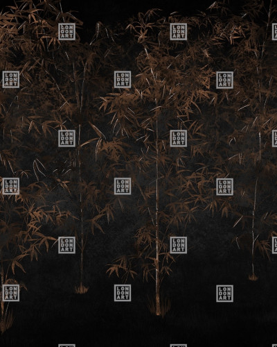 Wallpaper cu design minimalist de bambus, tonuri calde