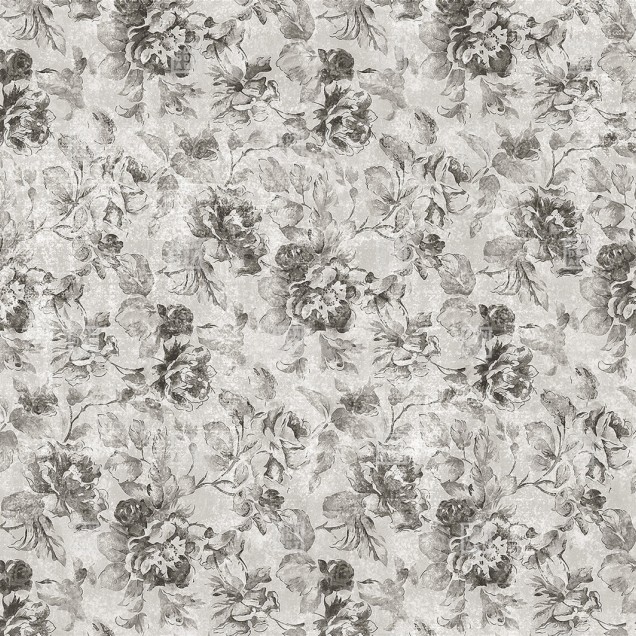 Tapet floral gri cu design modern