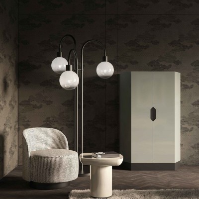 Tapet cu design modern de nori gri