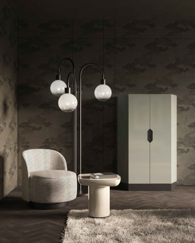 Tapet cu design modern de nori gri