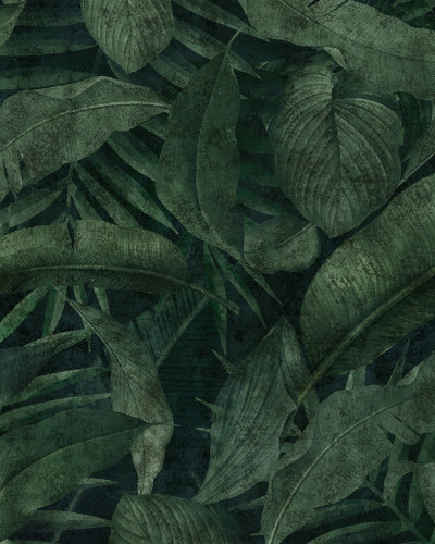 Tapet cu design tropical opulent - Giopagani / Remember (verde)