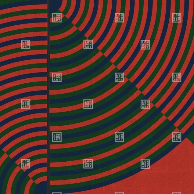 Tapet Come Back Baby (rosu B) cu design abstract de linii curbe în tonuri de roșu, verde și negru.