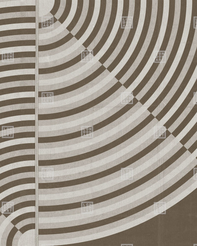 Tapet geometric modern cu linii curbe și forme geometrice în tonuri de gri.