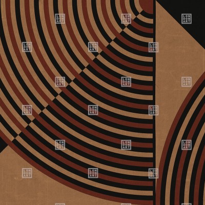 Tapet modern cu design geometric abstract în nuanțe calde de maro și negru.
