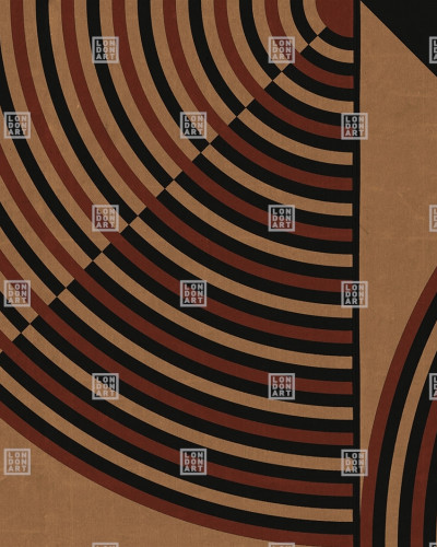Tapet modern cu design geometric abstract în nuanțe calde de maro și negru.