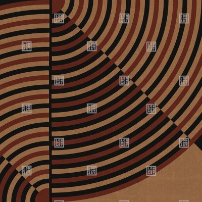 Giopagani / Come Back Baby (maro B) - design geometric abstract cu nuanțe calde de maro