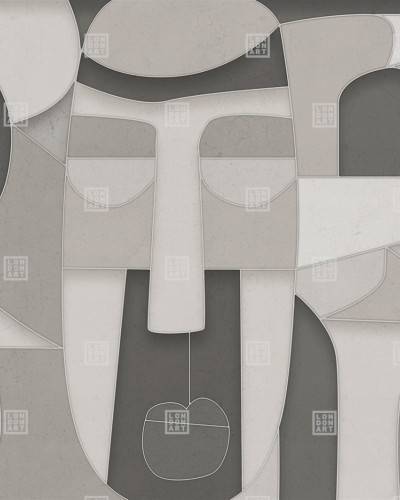 Giopagani / Strictly Confidential (gri A) - Tapet modern cu design geometric, gri