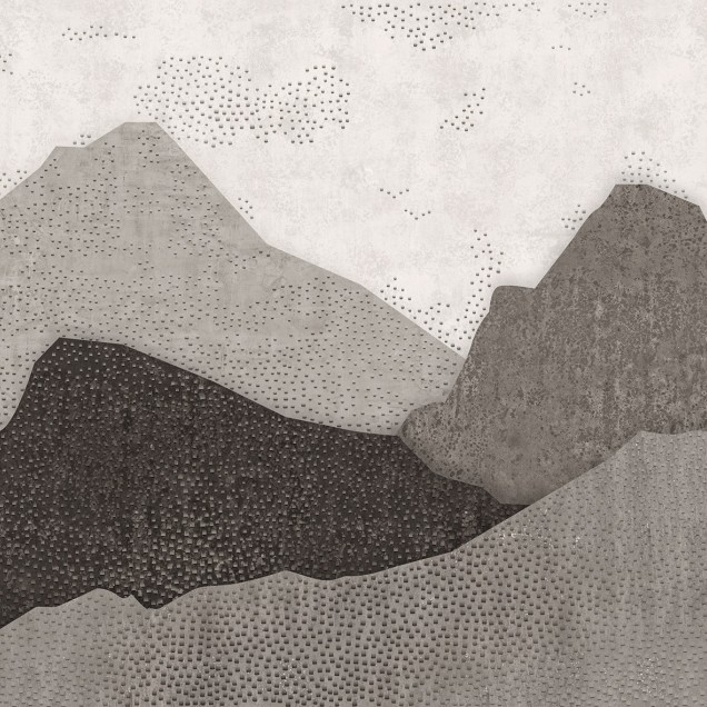 Tapet cu design minimalist cu munți abstracți