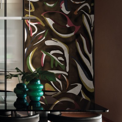 Tapet abstract modern cu design grafic vibrant, perfect pentru living, dormitor, birou sau hol.