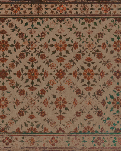 Tapet cu design floral delicat, in nuante de bej