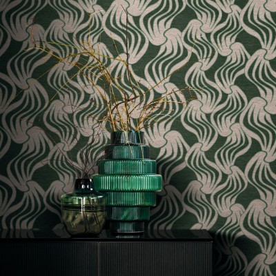 Tapet abstract verde cu design modern - Giopagani / Dear Mr. Fantasy (verde)