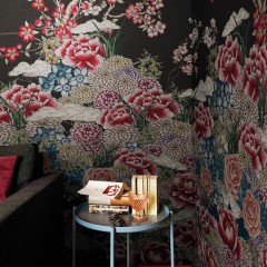 Fototapet Kimono Tale Books / Zori (negru), personalizat, Londonart