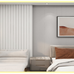 Panou decorativ 3D din polimer rigid, model Riflaj WP2 - 12.2x1.3x270 cm, Manavi