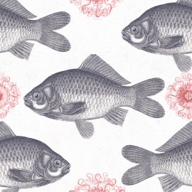 Tapet designer Fish Neutral, MINDTHEGAP, 4.68mp / cutie