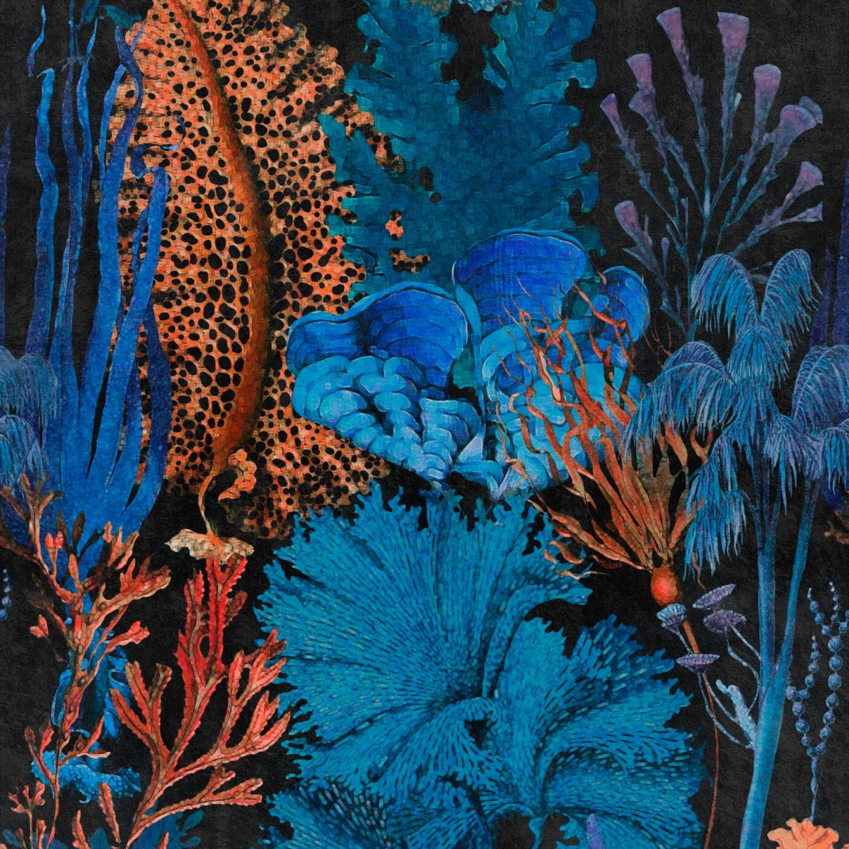 Tapet designer Coral Reef, Ultramarine, MINDTHEGAP, 4.68mp / cutie, Tapet living 