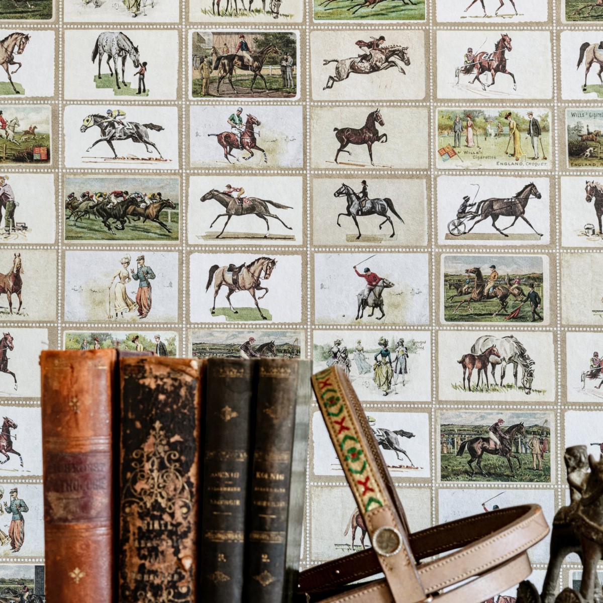Tapet designer English Equestrian Stamps, MINDTHEGAP, 4.68mp / cutie, Tapet living 