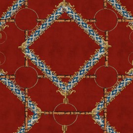 Tapet designer Decorative Harness, Burgundy, MINDTHEGAP, 5.2mp / rola