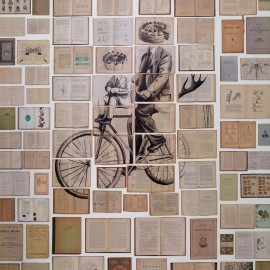 Tapet designer Biblioteca Man on Bicycle by Ekaterina Panikanova, NLXL, 4.8mp / model