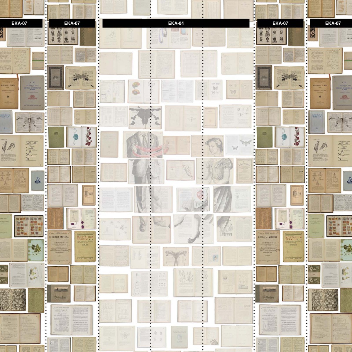 Tapet designer Biblioteca Man & Woman by Ekaterina Panikanova, NLXL, 4.8mp / model, Tapet Exclusivist 
