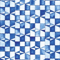 Tapet designer Geometrics Mediterranean Indigo Blue by Studio Toi et Moi, NLXL, 4.9mp / rola
