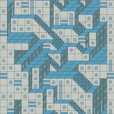 Tapet designer Geometrics The City Rises by Domenico Orefice, NLXL, 4.9mp / rola, Tapet Exclusivist 