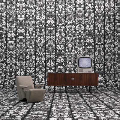 Tapet designer Archives Withered Flowers, Black by Studio Job, NLXL, 4.4mp / rola, Tapet living 