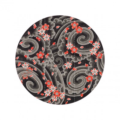 Tapet designer, rotund, Sakura Fubuki, Small by Kensho II, NLXL, 142cm Diametru, Fototapet circular 
