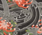 Tapet designer, rotund, Kiku Sui, Large by Kensho II, NLXL, 190cm Diametru