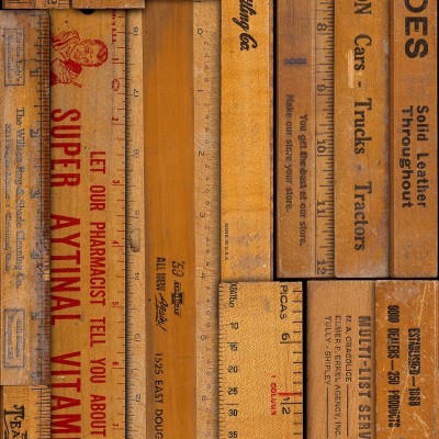 Tapet designer Printed Rulers Small by Mr and Mrs Vintage, NLXL, 4.9mp / rola, Tapet Exclusivist 