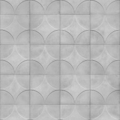 Tapet designer Moulded Concrete, Circle by Nada Debs, NLXL, 4.4mp/rolă